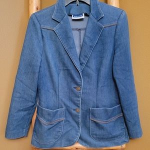 VINTAGE WOMENS JACK WINTER JEAN BLAZER JACKET